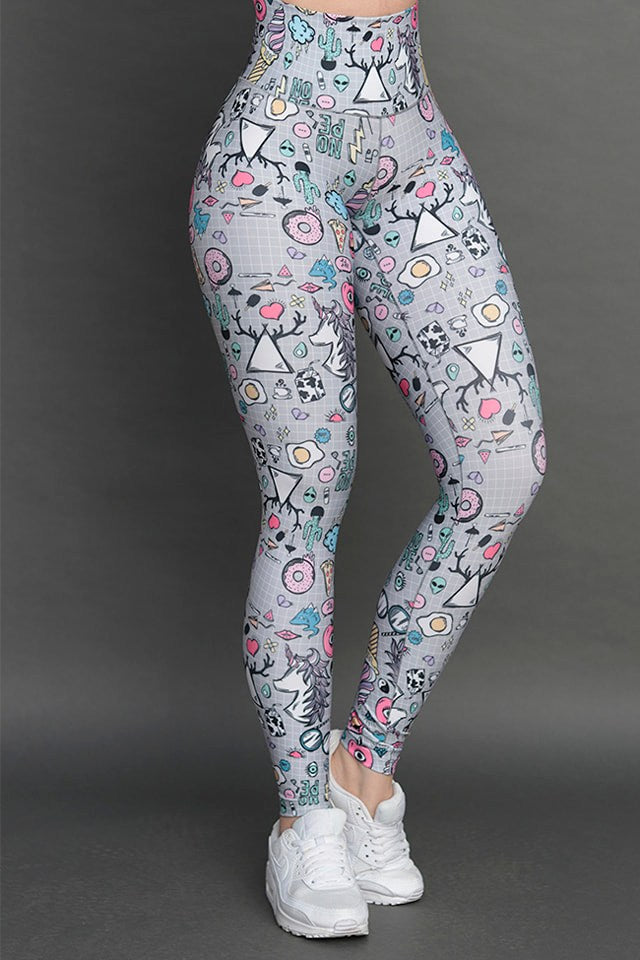 Leggins Gris Stickers