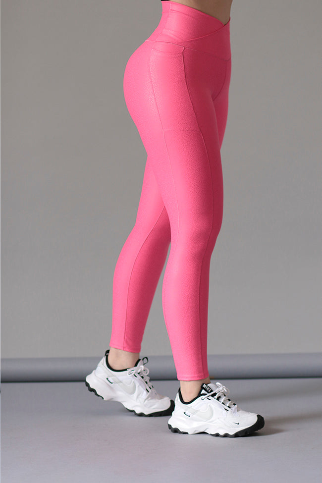 Leggins Rosa con Bolsas