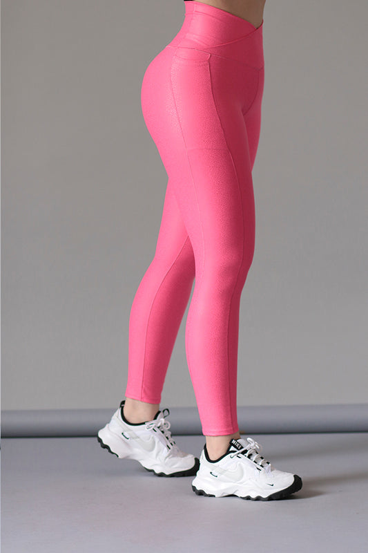 Leggins Rosa con Bolsas