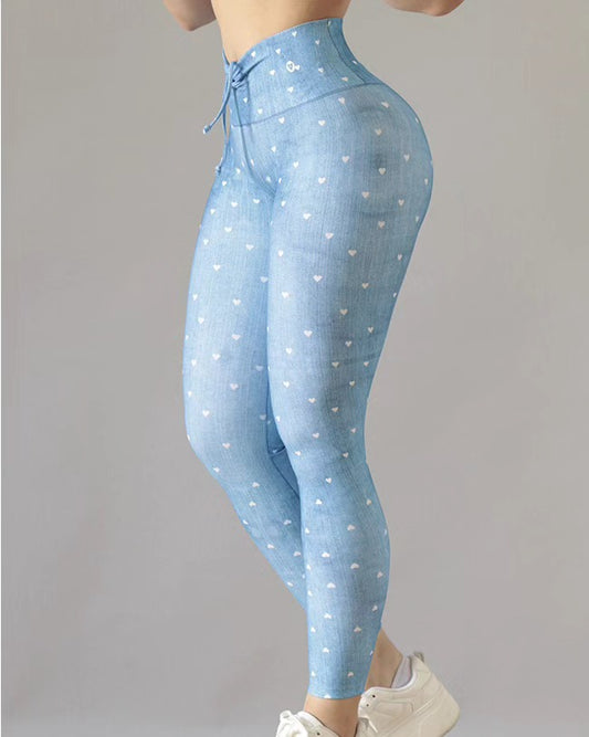 Leggins Azul con Estrellas y Nudo