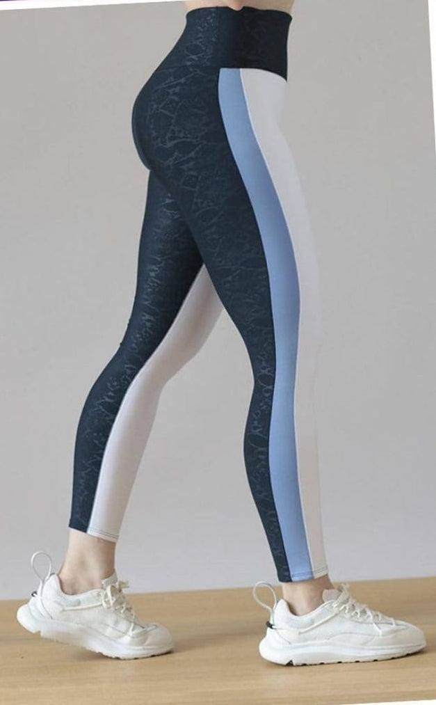 Leggins Azul Franjas