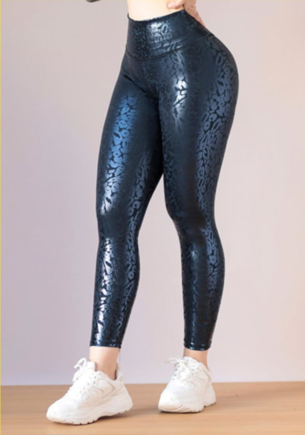 Leggins Azul Leopardo